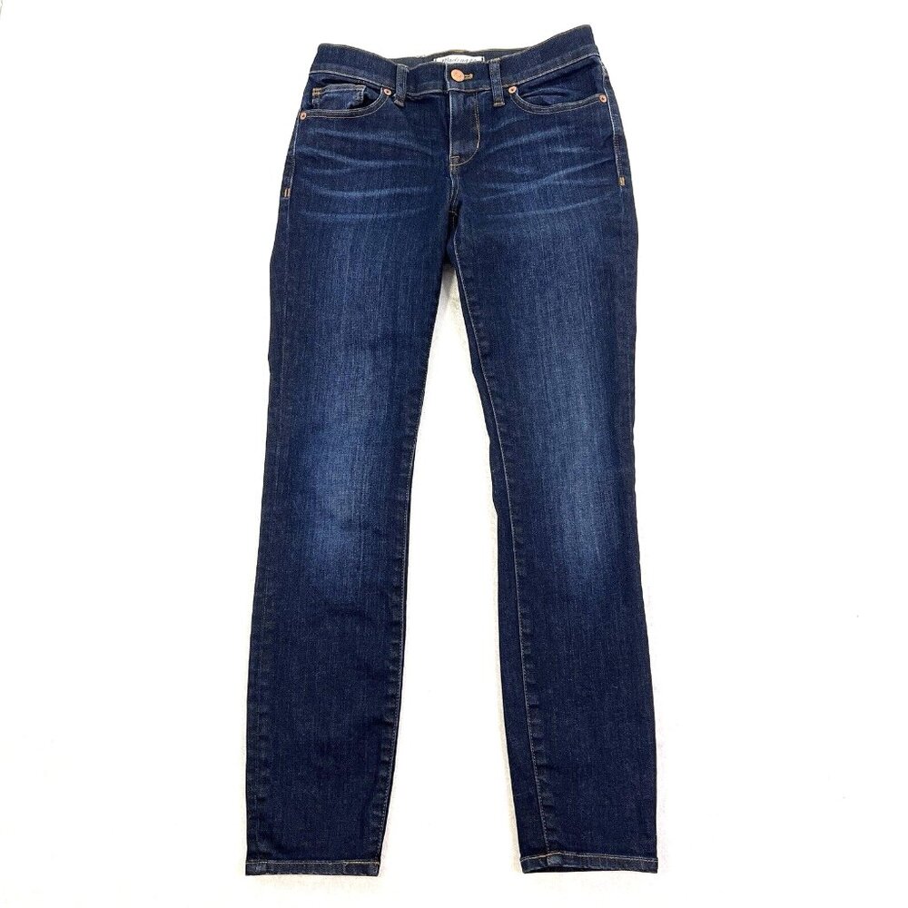 MADEWELL Jeans Low Rise Skinny Skinny Blue Dark Wash Stretchy Logo Womens 25